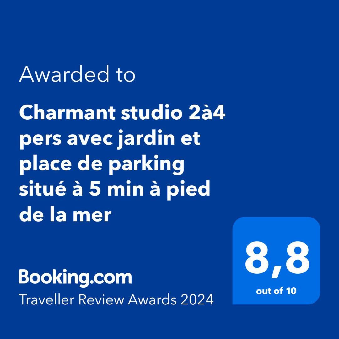 Charmant Studio 2A4 Pers Avec Jardin Et Place De Parking Situe A 5 Min A Pied De La Mer Bandol Exterior foto
